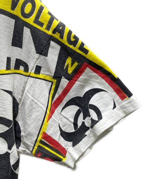 Hanes（ヘインズ）Hanes (ヘインズ) 総柄プリントTシャツ ホワイト サイズ:XLの古着・服飾アイテム