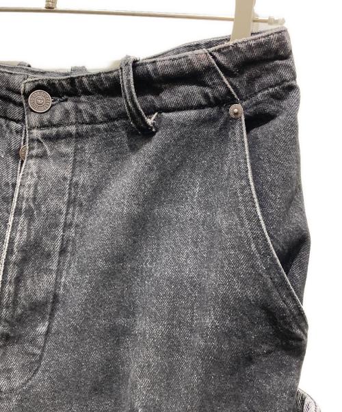 DIESEL（ディーゼル）DIESEL (ディーゼル) D-FISH-S ウォッシュドデニムカーゴパンツ ブラック サイズ:W28の古着・服飾アイテム