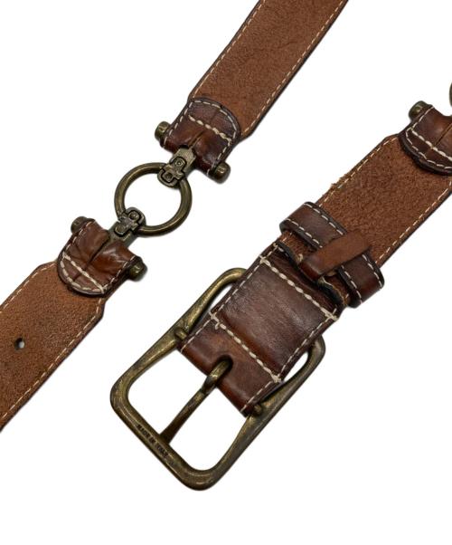 DSQUARED2（ディースクエアード）DSQUARED2 (ディースクエアード) レザーベルト ブラウンの古着・服飾アイテム