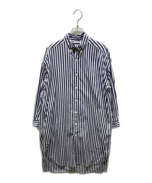 Americana（アメリカーナ）Americana (アメリカーナ) suadeo (スアデオ) シャツワンピース ネイビー サイズ:記載無しの為実寸参照の古着・服飾アイテム