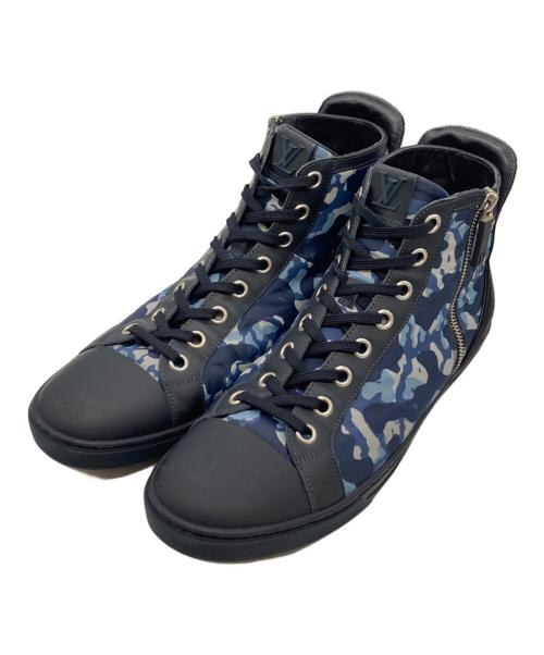 LOUIS VUITTON（ルイ ヴィトン）LOUIS VUITTON (ルイ ヴィトン) ハイカットスニーカー ネイビー サイズ:8.5の古着・服飾アイテム