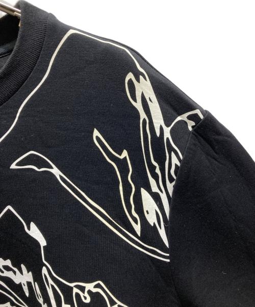 DIESEL Black Gold（ディーゼル ブラック ゴールド）DIESEL Black Gold (ディーゼル ブラック ゴールド) プリントスウェット ブラック サイズ:Lの古着・服飾アイテム