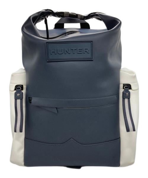 HUNTER（ハンター）HUNTER (ハンター) オリジナルトップクリップバックパック ラバライズドレザー ネイビーの古着・服飾アイテム