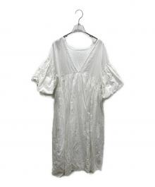 Sea Room lynn（シールームリン）の古着「バルーンスリーブシャツワンピース」｜ホワイト