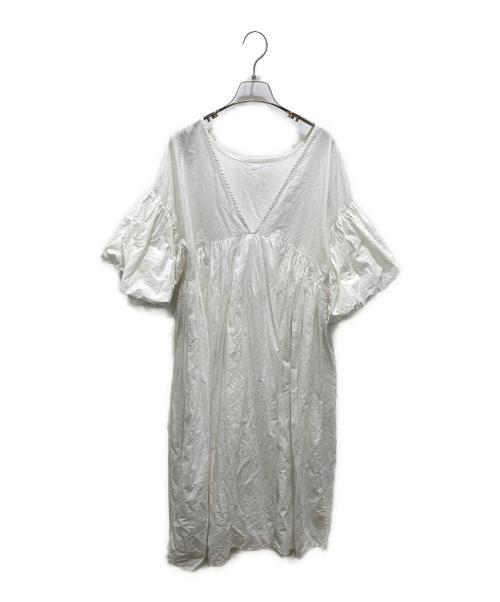 Sea Room lynn（シールームリン）Sea Room lynn (シールームリン) バルーンスリーブシャツワンピース ホワイト サイズ:Sの古着・服飾アイテム
