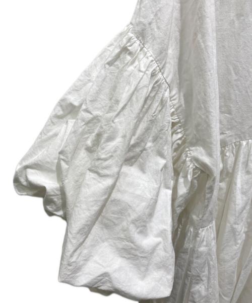 Sea Room lynn（シールームリン）Sea Room lynn (シールームリン) バルーンスリーブシャツワンピース ホワイト サイズ:Sの古着・服飾アイテム