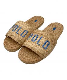 POLO RALPH LAUREN（ポロ・ラルフローレン）の古着「RAFFIA SLIDE SANDAL」｜ベージュ