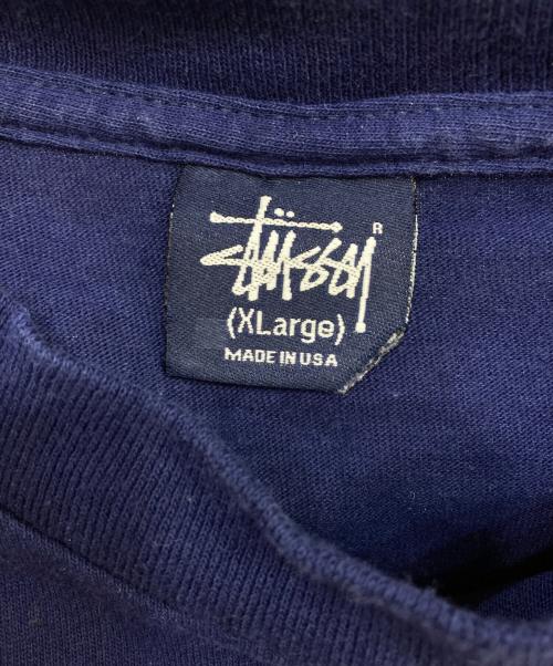 stussy（ステューシー）stussy (ステューシー) プリントTシャツ ネイビー サイズ:XLの古着・服飾アイテム