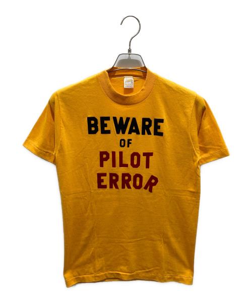 sports wear（スポーツウェア）sports wear (スポーツウェア) フロッキープリントTシャツ イエロー サイズ:Mの古着・服飾アイテム