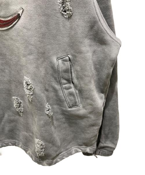 THUG CLUB（サグ クラブ）THUG CLUB (サグ クラブ) ROCK HOODED SWEATSHIRT グレー サイズ:2の古着・服飾アイテム