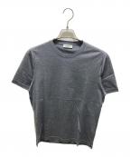GRAN SASSOグランサッソ）の古着「Cotton Crewneck thin-striped T-shirt」｜ブルー
