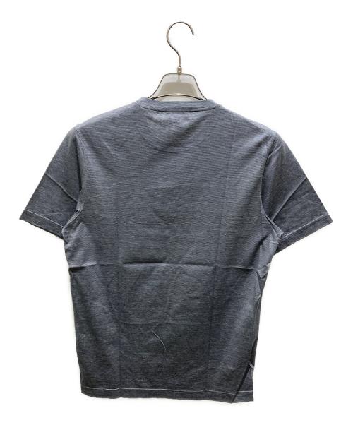 GRAN SASSO（グランサッソ）GRAN SASSO (グランサッソ) Cotton Crewneck thin-striped T-shirt ブルー サイズ:46の古着・服飾アイテム