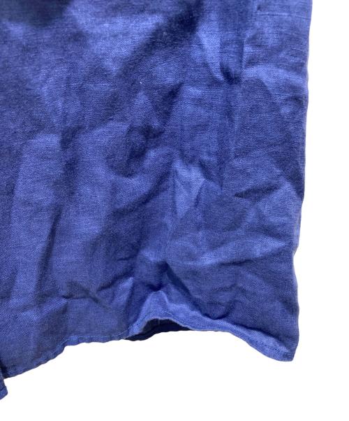 PAR ICI（パーリッシィ）PAR ICI (パーリッシィ) ハンカチ刺繍 リネンブラウス ネイビー サイズ:Fの古着・服飾アイテム