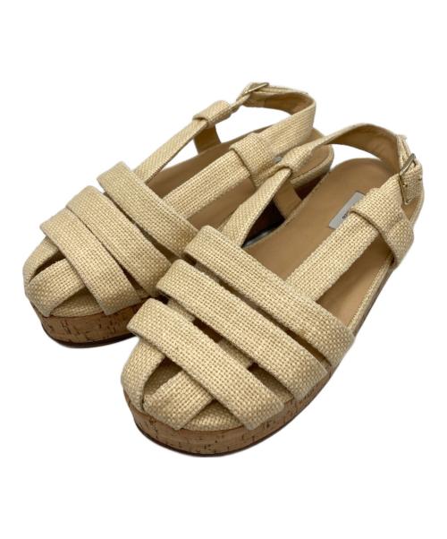 PELLICO SUNNY（ペリーコサニー）PELLICO SUNNY (ペリーコサニー) ウェッジソールサンダル ベージュ サイズ:37の古着・服飾アイテム