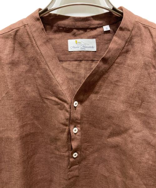Mario Muscariello（マリオムスカリエッロ）Mario Muscariello (マリオムスカリエッロ) リネンプルオーバーシャツ ブラウン サイズ:Sの古着・服飾アイテム