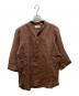 Mario Muscariello（マリオムスカリエッロ）の古着「リネンプルオーバーシャツ」｜ブラウン