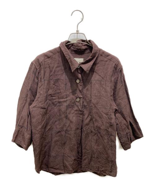 MARGARET HOWELL（マーガレットハウエル）MARGARET HOWELL (マーガレットハウエル) リネンブラウス ブラウン サイズ:2の古着・服飾アイテム