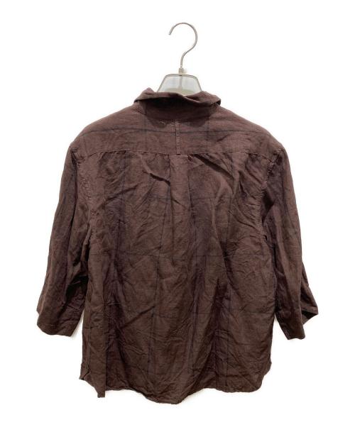 MARGARET HOWELL（マーガレットハウエル）MARGARET HOWELL (マーガレットハウエル) リネンブラウス ブラウン サイズ:2の古着・服飾アイテム