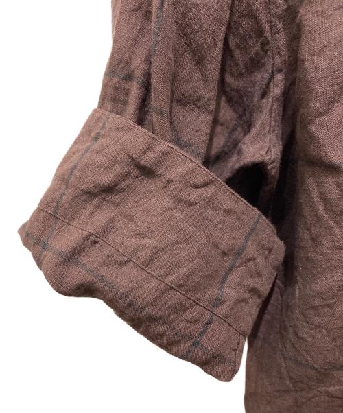 MARGARET HOWELL（マーガレットハウエル）MARGARET HOWELL (マーガレットハウエル) リネンブラウス ブラウン サイズ:2の古着・服飾アイテム