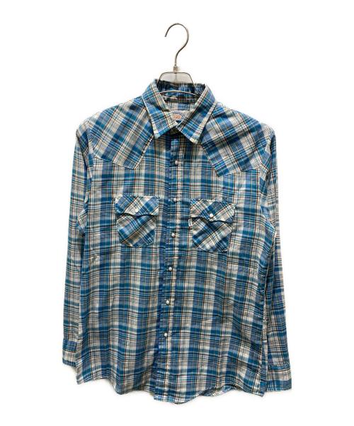 LEVI'S（リーバイス）LEVI'S (リーバイス) チェックシャツ ブルー サイズ:20の古着・服飾アイテム