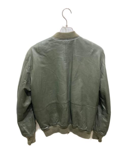 DIESEL（ディーゼル）DIESEL (ディーゼル) シープスキンレザーブルゾン カーキ サイズ:Ｍの古着・服飾アイテム