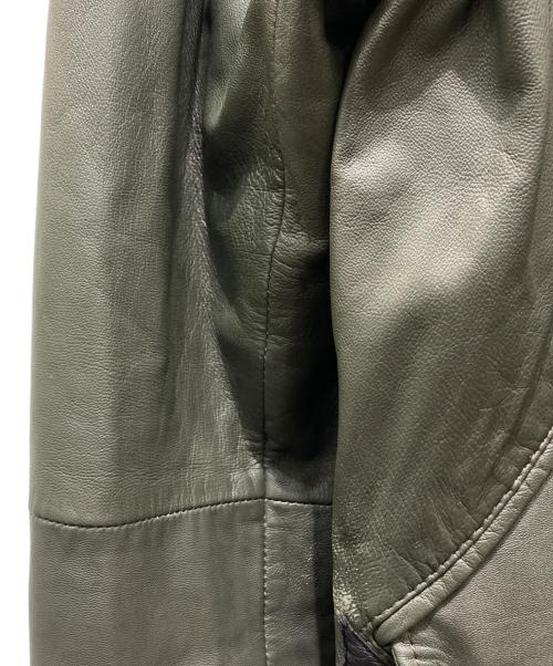 DIESEL（ディーゼル）DIESEL (ディーゼル) シープスキンレザーブルゾン カーキ サイズ:Ｍの古着・服飾アイテム