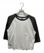 DESCENDANTディセンダント）の古着「ラグランTシャツ」｜ホワイト×グリーン