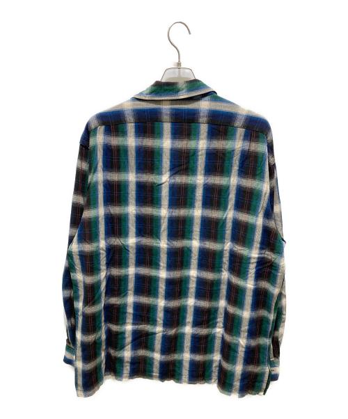 RALPH LAUREN（ラルフローレン）RALPH LAUREN (ラルフローレン) レーヨンチェックシャツ グリーン サイズ:XLの古着・服飾アイテム
