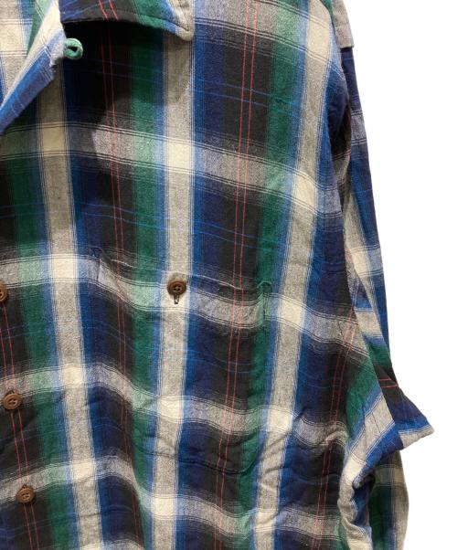 RALPH LAUREN（ラルフローレン）RALPH LAUREN (ラルフローレン) レーヨンチェックシャツ グリーン サイズ:XLの古着・服飾アイテム