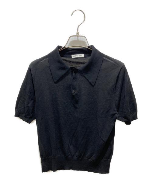 EVERYDAY I LIKE.（エヴリデイ アイ ライク）EVERYDAY I LIKE. (エヴリデイ アイ ライク) ニットポロシャツ ブラック サイズ:記載無しの為実寸参照の古着・服飾アイテム