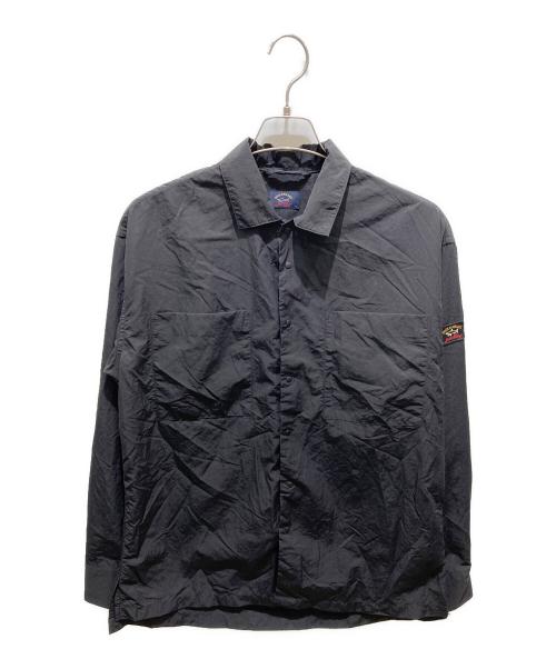 Paul&Shark（ポールアンドシャーク）Paul&Shark (ポールアンドシャーク) ナイロンシャツ ブラック サイズ:Mの古着・服飾アイテム