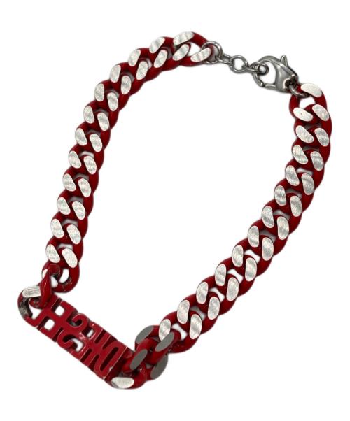 DIESEL（ディーゼル）DIESEL (ディーゼル) チェーンブレスレット レッドの古着・服飾アイテム