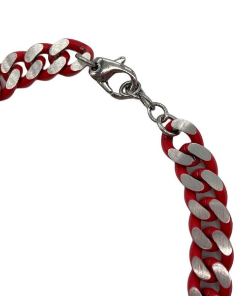 DIESEL（ディーゼル）DIESEL (ディーゼル) チェーンブレスレット レッドの古着・服飾アイテム