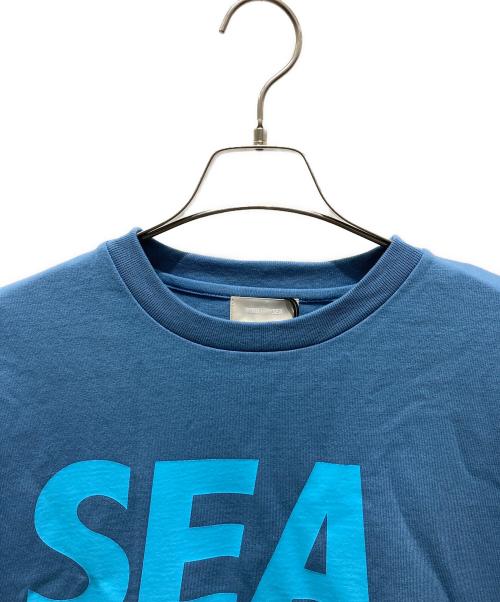 WIND AND SEA（ウィンダンシー）WIND AND SEA (ウィンダンシー) ロゴロングスリーブカットソー ブルー サイズ:Lの古着・服飾アイテム