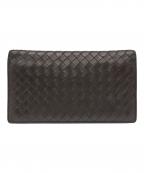 BOTTEGA VENETAボッテガベネタ）の古着「イントレチャートロングウォレット」｜ブラウン