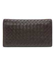 BOTTEGA VENETA（ボッテガベネタ）の古着「イントレチャートロングウォレット」｜ブラウン