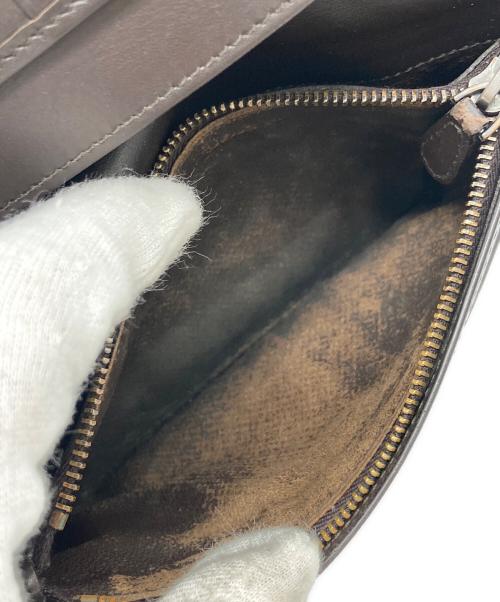 BOTTEGA VENETA（ボッテガベネタ）BOTTEGA VENETA (ボッテガベネタ) イントレチャートロングウォレット ブラウンの古着・服飾アイテム