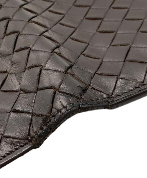 BOTTEGA VENETA（ボッテガベネタ）BOTTEGA VENETA (ボッテガベネタ) イントレチャートロングウォレット ブラウンの古着・服飾アイテム