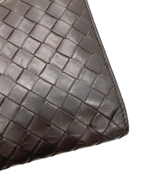 BOTTEGA VENETA（ボッテガベネタ）BOTTEGA VENETA (ボッテガベネタ) イントレチャートロングウォレット ブラウンの古着・服飾アイテム