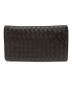 BOTTEGA VENETA (ボッテガベネタ) イントレチャートロングウォレット ブラウン：13000円