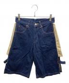 kotohayokozawaコトハヨコザワ）の古着「レイヤードデニムハーフパンツ」｜インディゴ