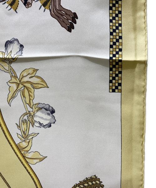 HERMES（エルメス）HERMES (エルメス) シルクスカーフ イエローの古着・服飾アイテム