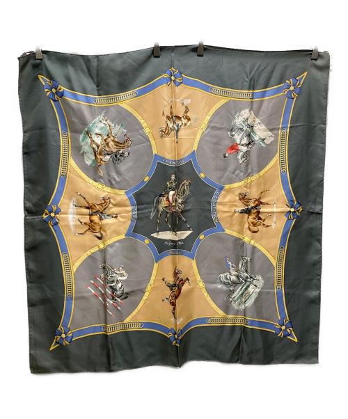 HERMES（エルメス）HERMES (エルメス) シルクスカーフ カーキの古着・服飾アイテム