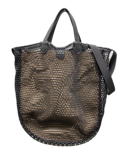 ear PAPILLONNER（イアパピヨネ）ear PAPILLONNER (イアパピヨネ) メッシュライトショルダーバッグ ブラックの古着・服飾アイテム