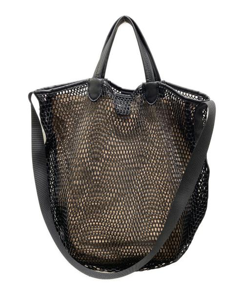 ear PAPILLONNER（イアパピヨネ）ear PAPILLONNER (イアパピヨネ) メッシュライトショルダーバッグ ブラックの古着・服飾アイテム
