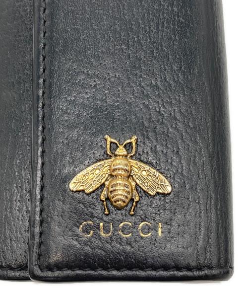 GUCCI（グッチ）GUCCI (グッチ) アニマリエレザーキーケース ブラックの古着・服飾アイテム