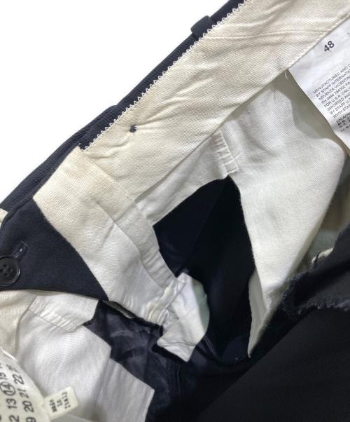 Maison Margiela（メゾンマルジェラ）Maison Margiela (メゾンマルジェラ) サイドスリットスラックスパンツ ブラック サイズ:48の古着・服飾アイテム