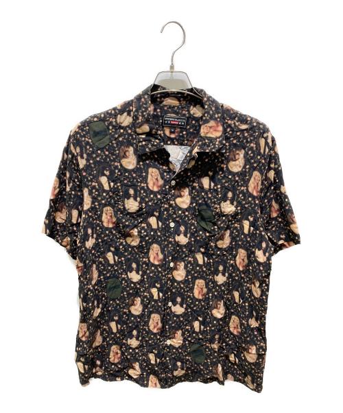 SUPREME（シュプリーム）SUPREME (シュプリーム) Hysteric Glamour (ヒステリックグラマー) Blurred Girls Rayon S/S Shirt ブラック サイズ:Mの古着・服飾アイテム