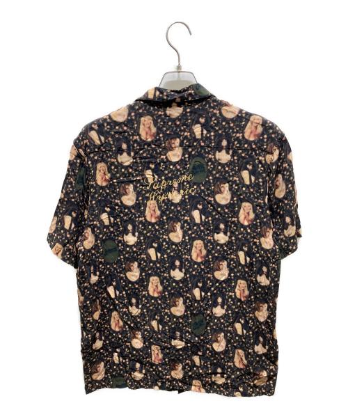 SUPREME（シュプリーム）SUPREME (シュプリーム) Hysteric Glamour (ヒステリックグラマー) Blurred Girls Rayon S/S Shirt ブラック サイズ:Mの古着・服飾アイテム