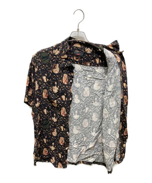 SUPREME（シュプリーム）SUPREME (シュプリーム) Hysteric Glamour (ヒステリックグラマー) Blurred Girls Rayon S/S Shirt ブラック サイズ:Mの古着・服飾アイテム